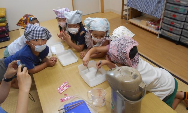 第一園　うめ組（５歳児）お楽しみ会　８月３０日
