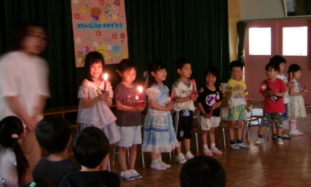 第２幼稚園の７月の誕生会